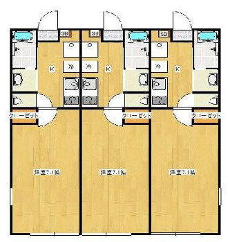 八王子市大塚の一棟アパートの間取り