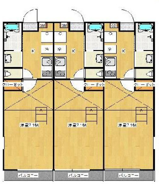 八王子市大塚の一棟アパートの間取り