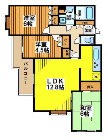 【間取り】 | フラット浜田山