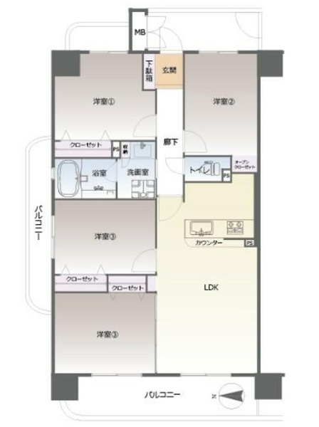 【間取り】 | サーパス原南☆仲介手数料無料☆