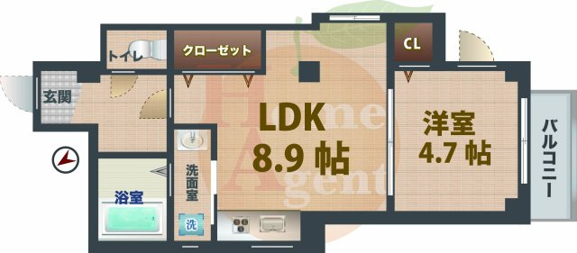 【間取り】 | ビュール荻窪 | 1LDKのお部屋です。