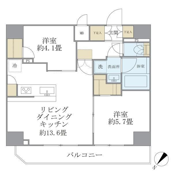 アジールコート町屋の間取り