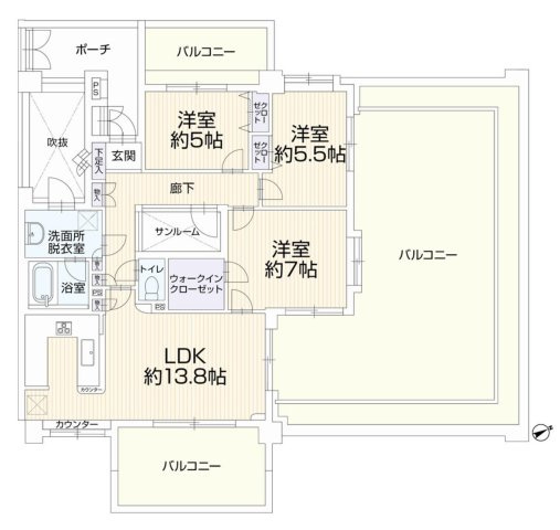 青梅市河辺町９丁目の中古マンション