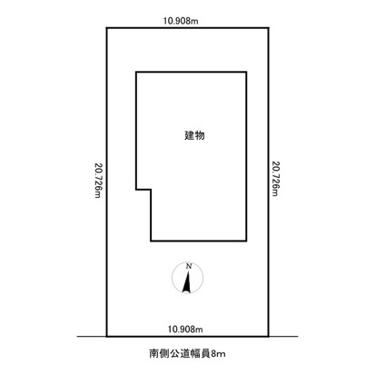 北見市美山町南９丁目３６番地２８　新築平屋建の区画図