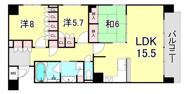 エレガンス甲子園の間取り