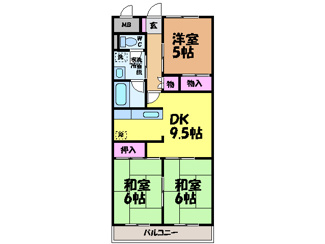 【間取り】 | コスモ川内・