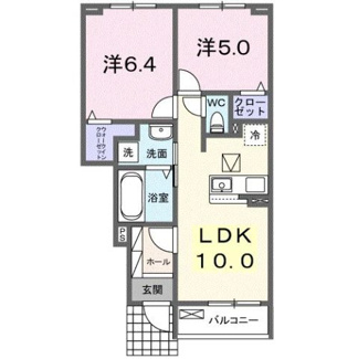 【間取り】 | サンセットコースト弐番館　2LDKBTW