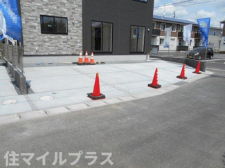 【駐車場】 | 郡山市久留米2丁目新築一戸建て4棟 | 駐車場があるので、車を買う予定の方も安心です