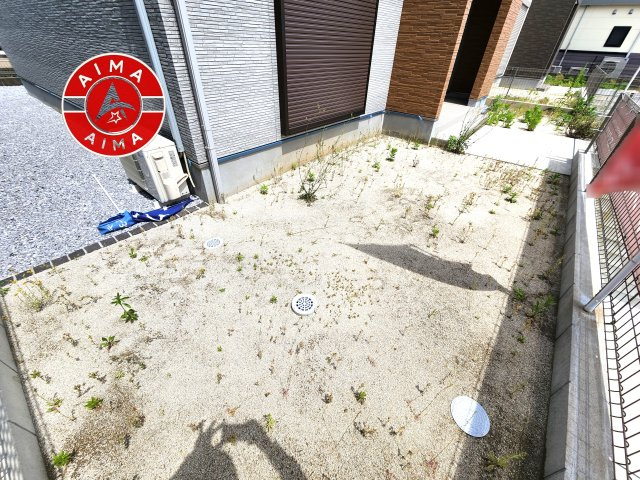 福津市有弥の里2丁目第1-3棟（2号棟）の庭|お庭で自由な時間を過ごせます。