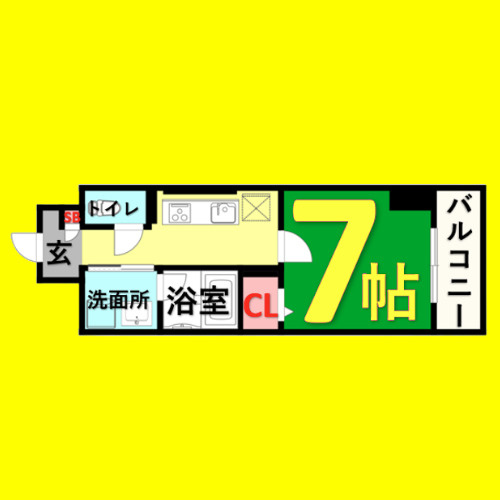 ヴェルドミール　名古屋市賃貸　仲介手数料無料の間取り