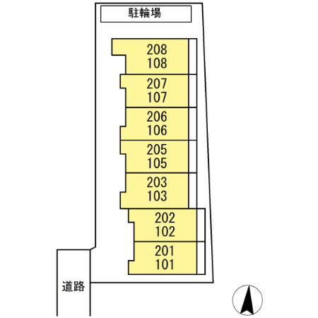 アンジュール西落合の区画図
