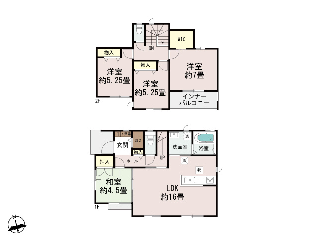 西原町我謝（全4棟）ラストC号棟の間取り|C号棟　