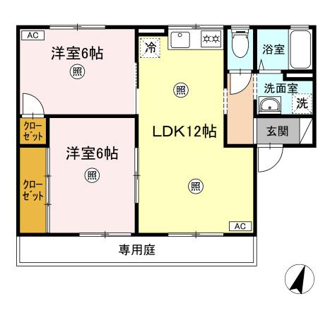 セントフランシス　B棟の間取り