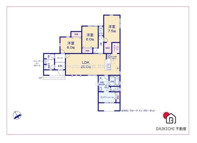 【間取り】 | 熊谷市肥塚第3 Livele Garden.s　新築戸建　全3棟　1号棟 | 1号棟