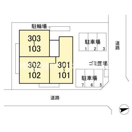 リビングＮＫ原木中山の区画図
