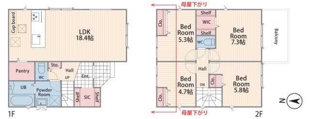 横浜市港北区新吉田東5丁目 新築戸建て【仲介手数料無料】の間取り