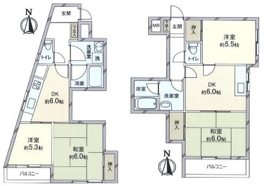 北村マンションの間取り
