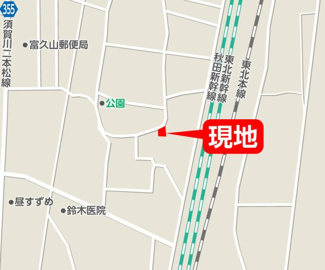 【地図】 | 行健小学校・行健中学校区　郡山市富久山町　-リガーレⅡ-　１１期　全１棟　１号棟 | 人気の富久山町福原エリア♪　商業施設・コンビニ・病院など生活に欠かせないお店が近隣にございます♪　閑静な住宅街に広々とした敷地でご新居に是非ご検討ください♪