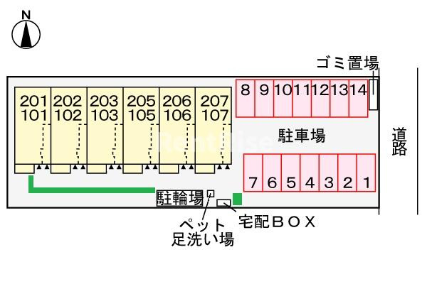 サリーレⅢの駐車場|駐車場