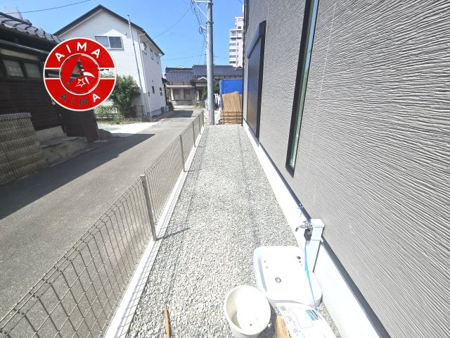福津市西福間3丁目第1-4棟（2号棟）の庭|お庭で自由な時間を過ごせます。