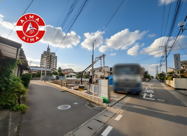 福津市西福間3丁目第1-4棟（2号棟）の前面道路含む現地写真|見学の時間などお気軽にお問い合わせ下さい。