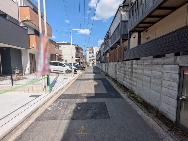 西院追分町　1号地の前面道路含む現地写真