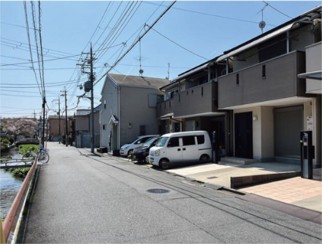 東九条北松ノ木町の前面道路含む現地写真