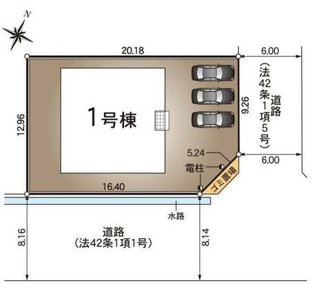 斐川町上庄原第1（1階建）3LDKの区画図