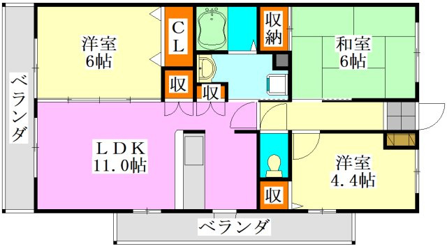【間取り】 | グランドゥールレジデンス田園