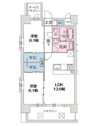 【間取り】 | スプランディッド難波VII 
