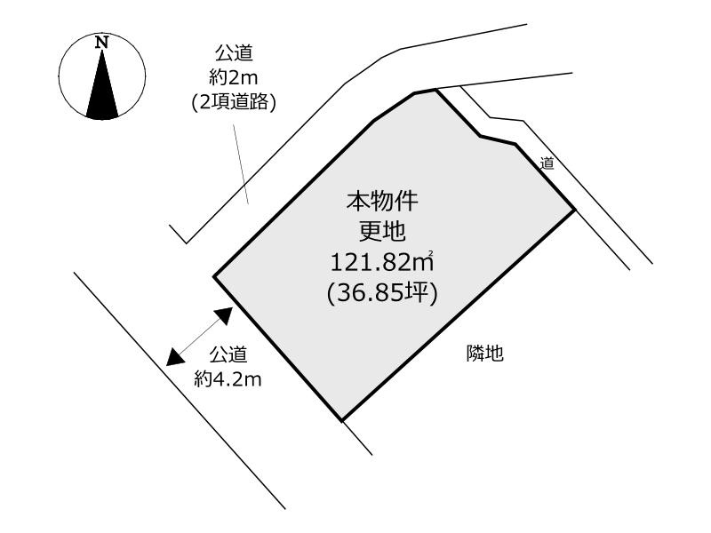 倉敷市平田　1区画の土地図