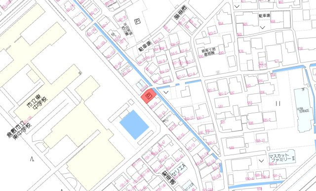 倉敷市平田　1区画の地図
