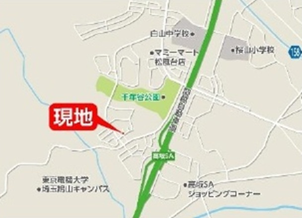 中古戸建　東松山市旗立台9-8（リフォーム住宅）の地図