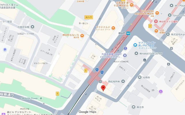 クローバー神谷町の地図