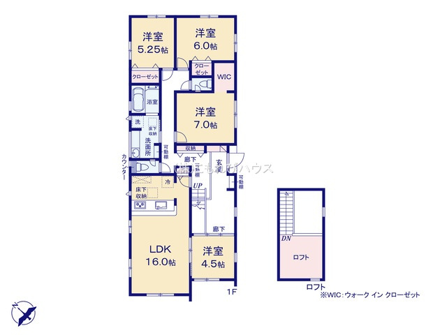 上尾市領家　3期　新築一戸建て　ブルーミングガーデン　02の間取り|上尾市領家　3期　新築一戸建て　ブルーミングガーデン　02・4LDK・土地面積197.90m2・建物面積103.92m2