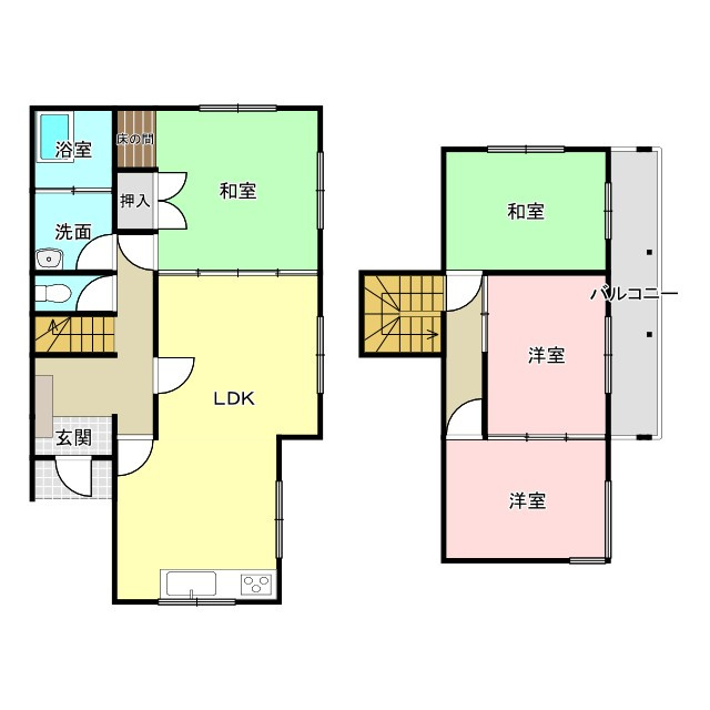 西伊敷1丁目　中古戸建ての間取り|現況と異なる場合は現況を優先します。
