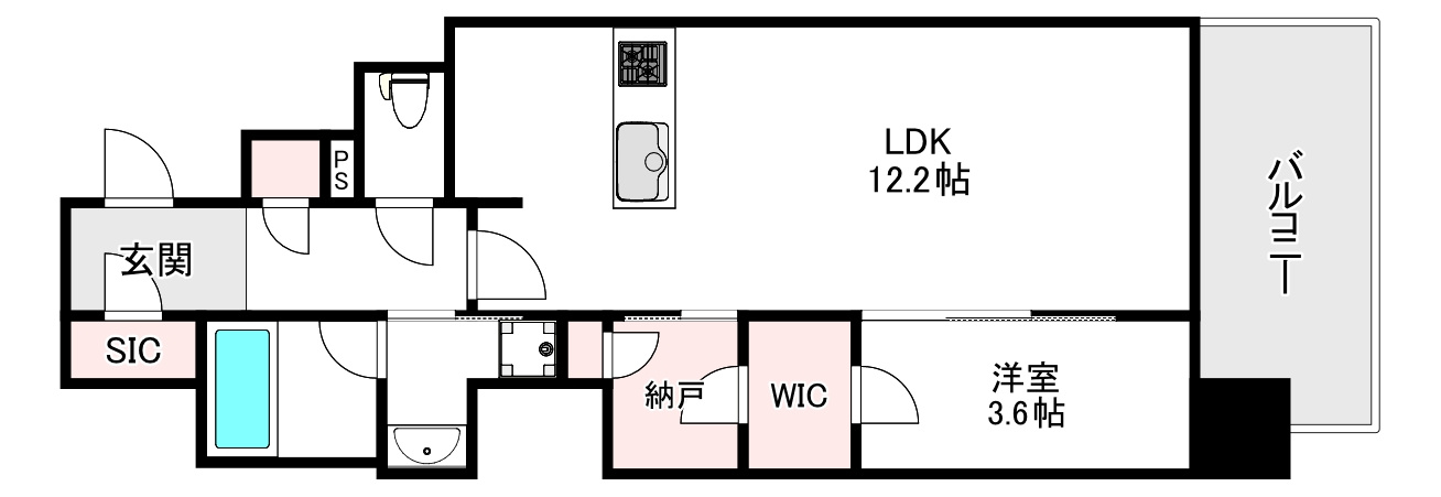 RJRプレシア南堀江の間取り