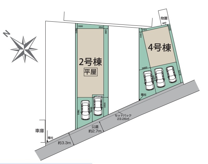 上尾市領家3期　新築一戸建て　ブルーミングガーデン　04の区画図|4号棟