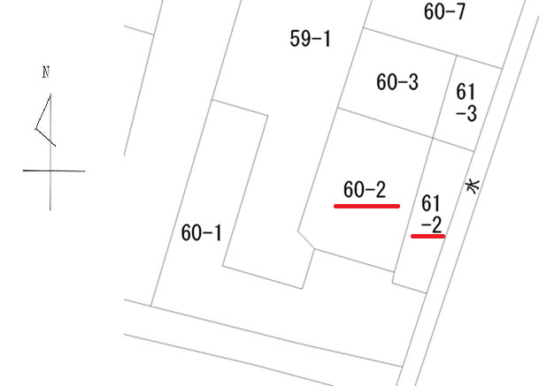 給人町売地の区画図
