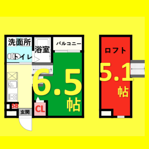 ココマンション｜名古屋市賃貸　仲介手数料無料の間取り