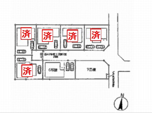 【仲介手数料０円】相模原市緑区二本松Ⅶ　新築一戸建て　6号棟　全7棟の区画図|相模原市緑区二本松Ⅶ　新築一戸建て　全7棟