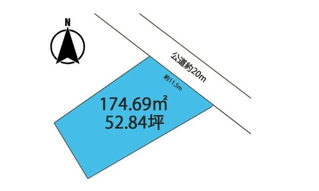 半田市板山町14丁目　売り土地の区画図