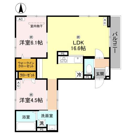 ウエスタンハイツ19の間取り