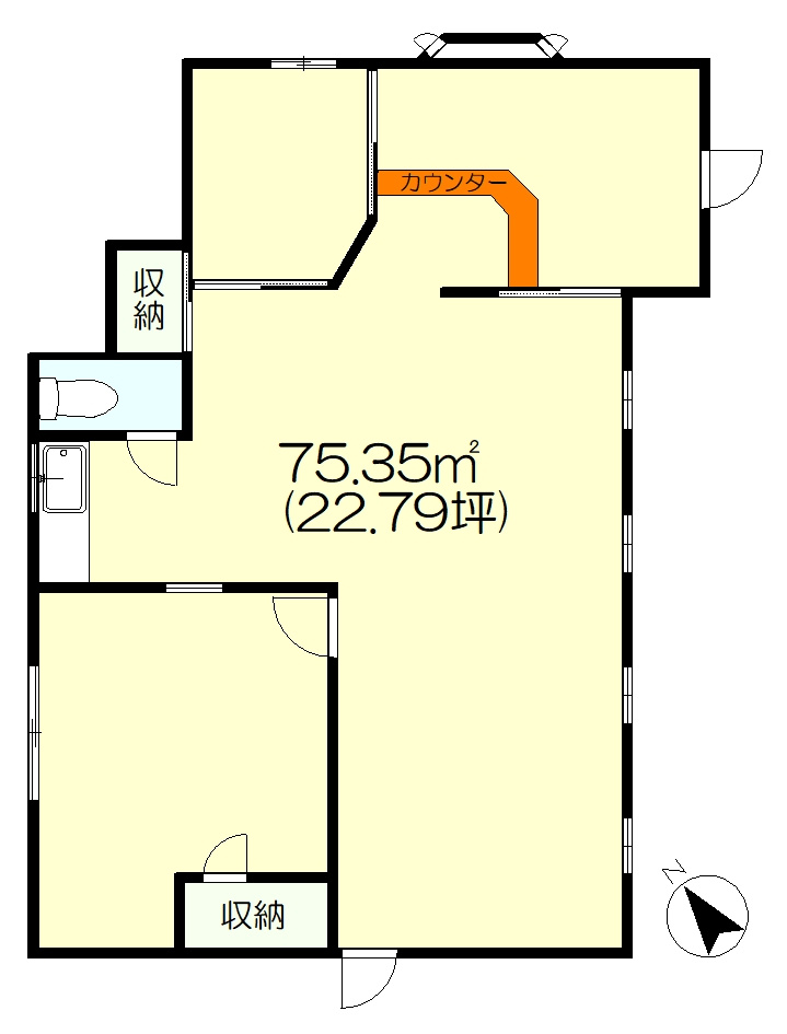 阿見中央テナントの間取り