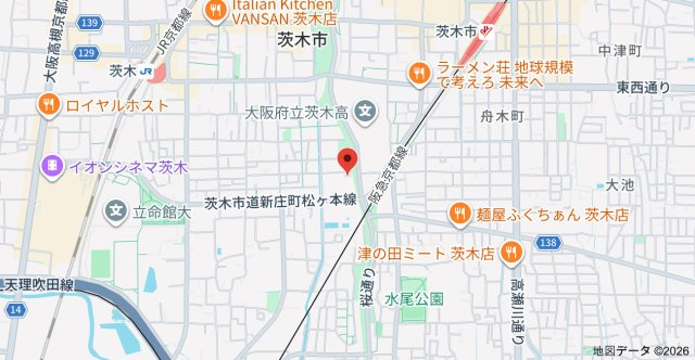 UURコート茨木東中条の地図