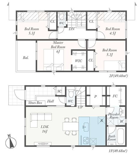 【間取り】 | 座間市南栗原6丁目　新築戸建て　全１棟【仲介手数料無料】