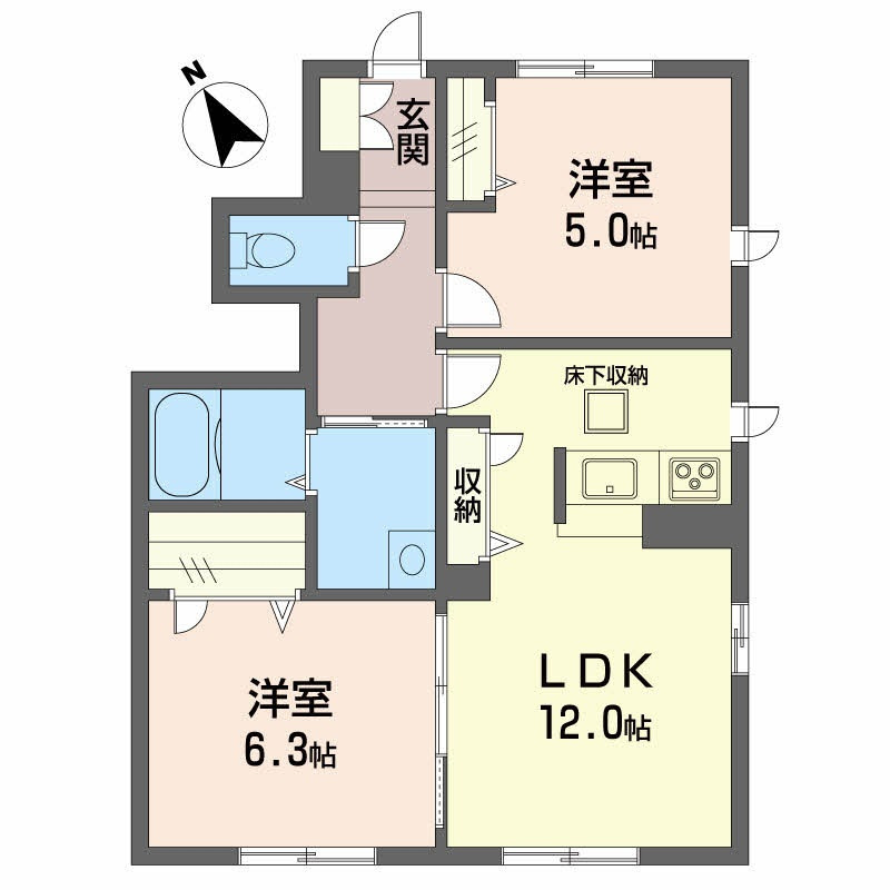 プロヌーブ中島田の間取り