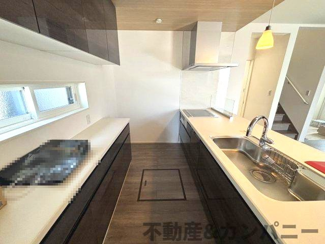 森松町の新築のおうち2号棟　松山市森松町新築戸建のキッチン|使いやすいキッチンです