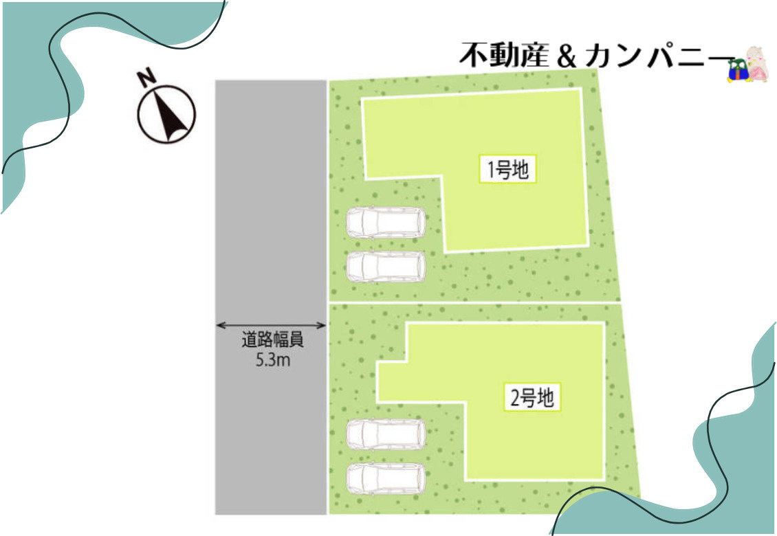 森松町の新築のおうち2号棟　松山市森松町新築戸建の区画図