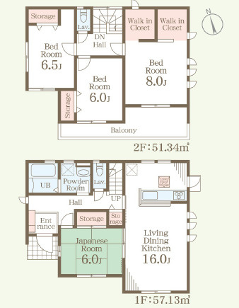 【LiveleGarden】上三川町上三川 第10　全4邸の間取り|〇１号棟間取り図【4LDK+2WIC+カースペース３台】